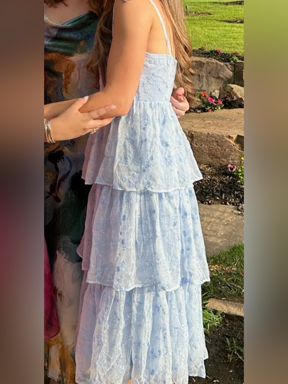 Lulu’s light blue tiered dress
